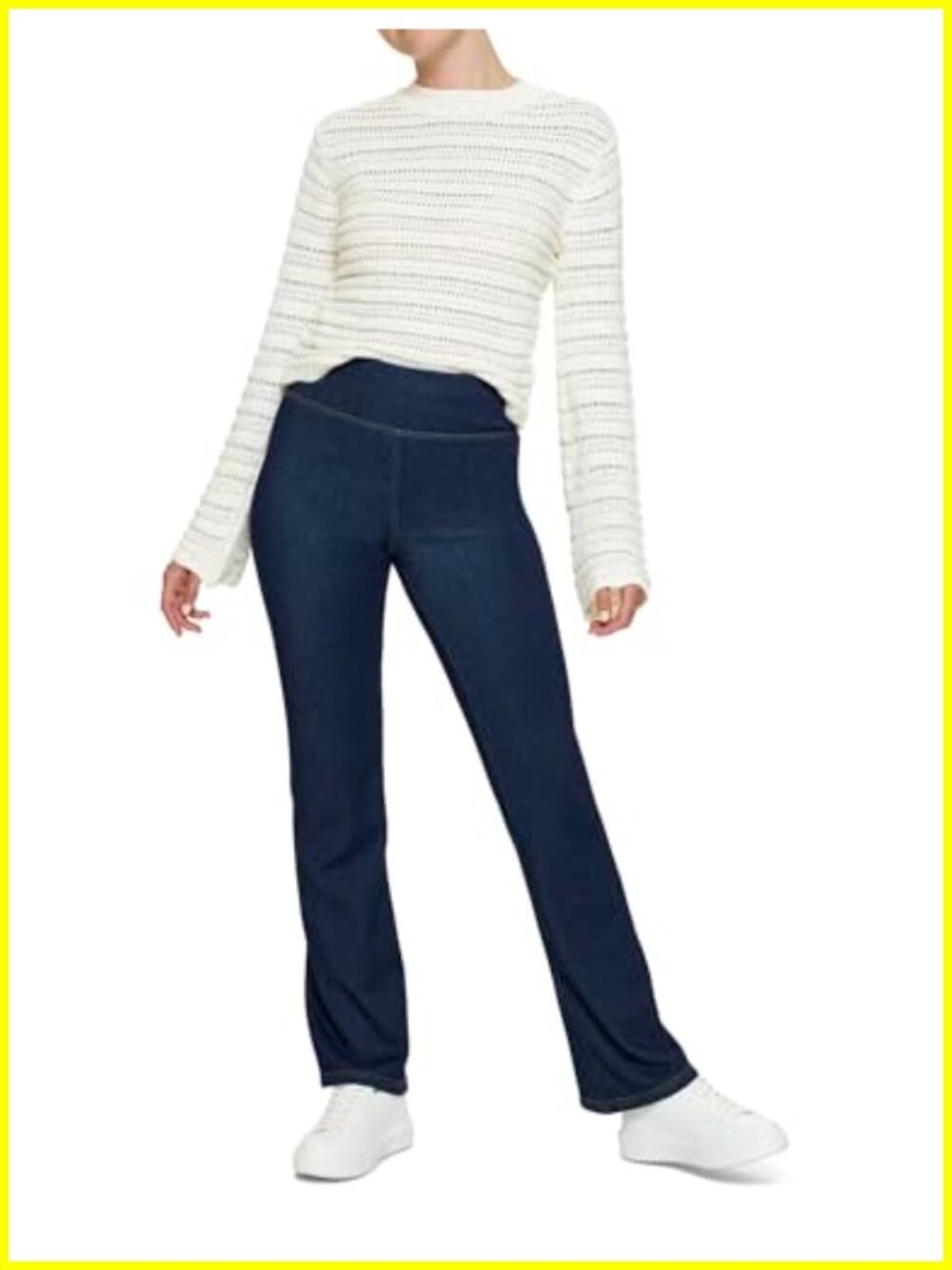 Plush Lined Warm Cozy Denim Leggings Bootcut High Rise Faux Fur